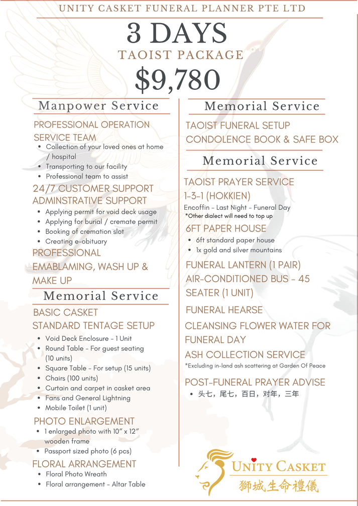 Taoist Funeral Services Singapore | Traditional Ceremonies – Unity Casket